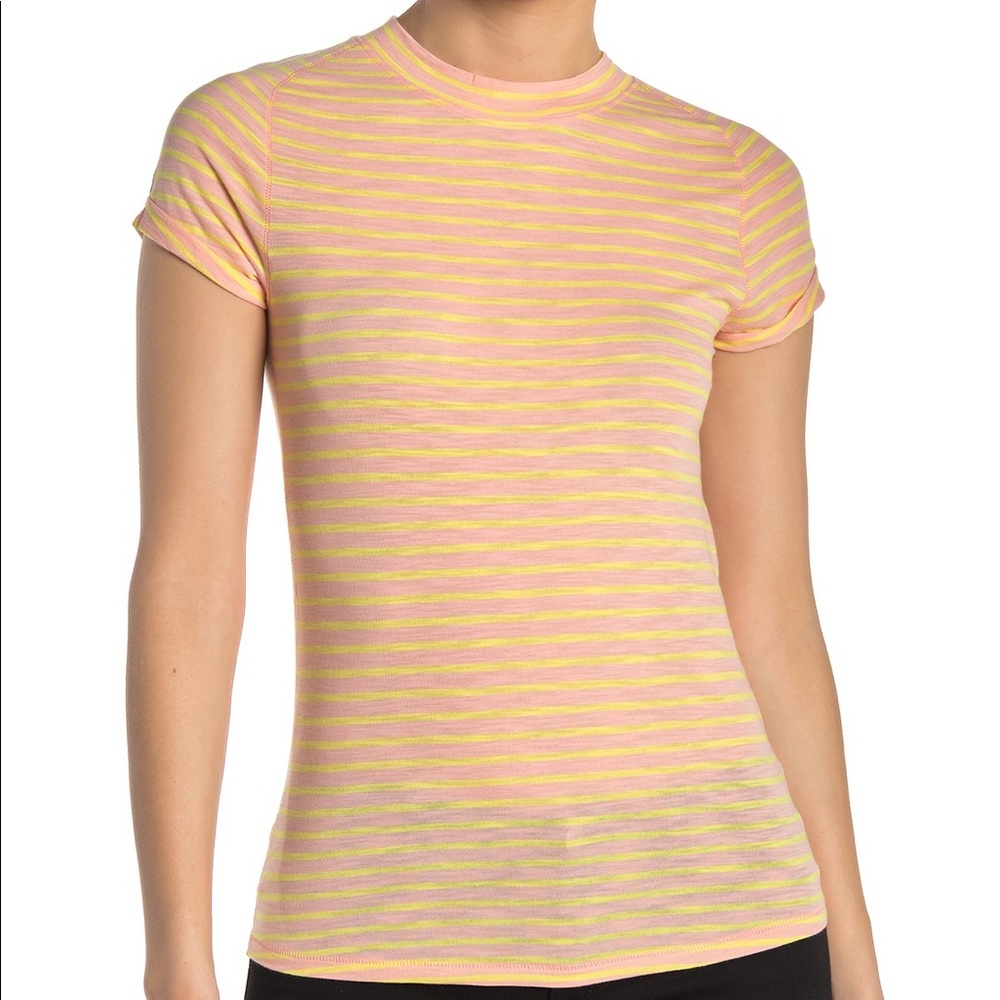Free people Night‎ Sky Stripe T-Shirt short sleeves